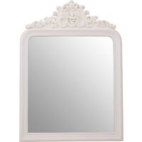 Tina Gold Finish Round Acanthus Leaf Wall Mirror - Cream