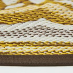 Homescapes Outdoor Rug Luxury Waterproof Reversible, 180 cm Round, Yellow Rae - Yellow - thumbnail 2