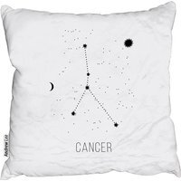 Astrology Sign Cancer Outdoor Comfy Cushion - White / 60cm - image 1