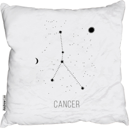 Astrology Sign Cancer Outdoor Comfy Cushion - White / 60cm - thumbnail 2