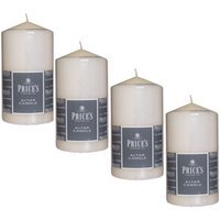 Prices Altar Pillar Candle 150 x 80mm Unscented Smokeless Non Drip 75H - Cream / 4