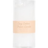 Cosy Cotton LED Pillar Candle - White / 15cm - image 1