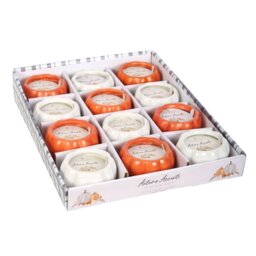 Set of 12 Pumpkin Scented Candles for Autumn Cozy Farmhouse Decor - White - thumbnail 2