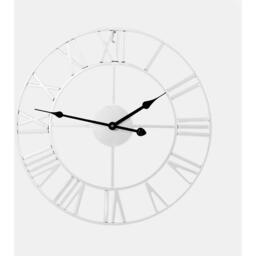 Roman Numerals Skeleton Wall Clock - Silver - thumbnail 2