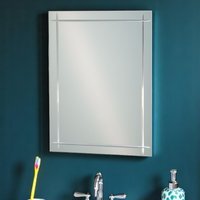 Marylebone Wall Mounted Rectangular Frameless Bathroom Mirror 45cm x 60cm - Mirror - thumbnail 1