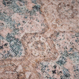 Pastel Blue Fringed Area Rug - Antique Pink / 230cm - thumbnail 4