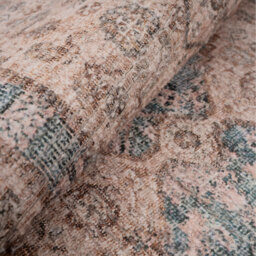 Pastel Blue Fringed Area Rug - Antique Pink / 230cm - thumbnail 3