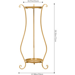2-Tier Metal Plant Stand - Gold - thumbnail 4