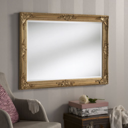 Traditional Rectangular Mirror - Gold - thumbnail 2