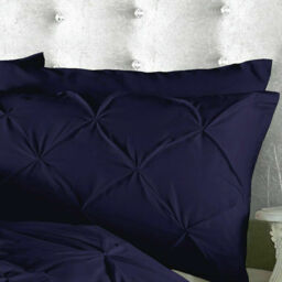 Luxury Alford Duvet Cover and Pillowcase Set - Navy / Single - thumbnail 5
