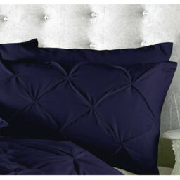 Luxury Alford Duvet Cover and Pillowcase Set - Navy / Single - thumbnail 4
