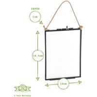 Hanging Metal Photo Frames Gallery Set Vintage Picture Display 3 Sizes - Black - thumbnail 1