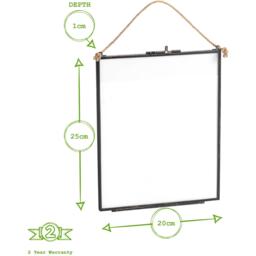 Hanging Metal Photo Frames Gallery Set Vintage Picture Display 3 Sizes - Black - thumbnail 2