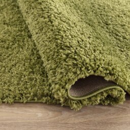 Desire Rugs Plain Living Room Fluffy Shaggy Area Rugs - Green / 60x110 - thumbnail 2