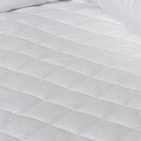 DreamEasy Pure Cotton Quilted Mattress Protector - White / Single / 191cm / 135cm
