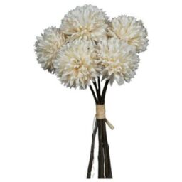 Artificial Pom Pom Bunch 22 cm - Cream - thumbnail 2