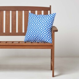 Blue Geometric Outdoor Cushion 45 x 45 cm, Set of 2 - Blue - thumbnail 3