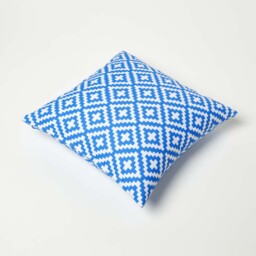 Blue Geometric Outdoor Cushion 45 x 45 cm, Set of 2 - Blue - thumbnail 5