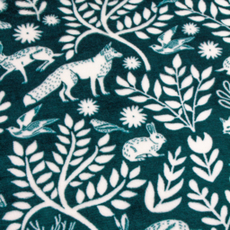 Skandi Woodland Fleece Throw - Green - thumbnail 2