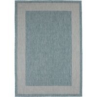 Ecology Collection Bordered Outdoor Rug - Aqua / 80cm - thumbnail 1