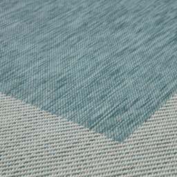 Ecology Collection Bordered Outdoor Rug - Aqua / 80cm - thumbnail 4