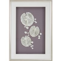 Nason Silver Leaf Design Wall Art with Wooden Frame - Silver