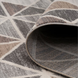 Neutral Diamond Geometric Living Area Rug - Beige / 170 x 120cm - thumbnail 4