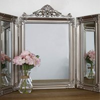 Distressed Gold Trifold Mirror - Gold - image 1