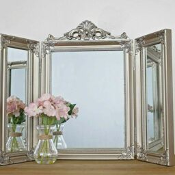 Distressed Gold Trifold Mirror  - Gold - thumbnail 2