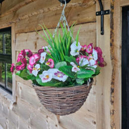 Best Artificial Pansy Hanging Basket - Lilac - thumbnail 2