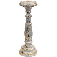 Handmade Wooden Candle Stand for Home Decor - Gold / 34cm - image 1