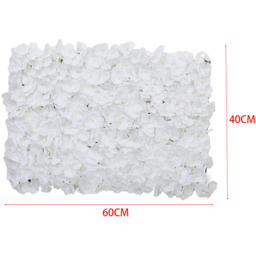 2PCS Artificial Flowers Wall Panel Silk Rose for Backdrop Wedding Decoration - White - thumbnail 5