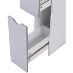 HOMCOM Tall Bathroom Cabinet Bathroom Storage Cabinet with Drawers - Grey,White - thumbnail 2