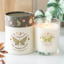 Fairy Wing Moss Sandalwood Candle Cozy Woodland Scent - White - thumbnail 2