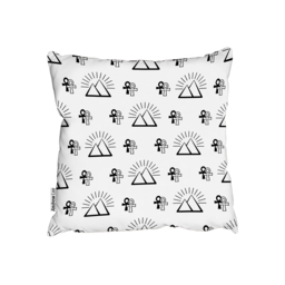 Egyptian Pyramid And Ankh Outdoor Cushion - White / 60cm - thumbnail 2