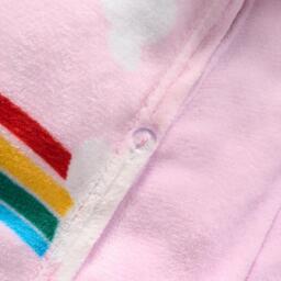 Rainbow Print Fleece Duvet Set - Pink - thumbnail 5