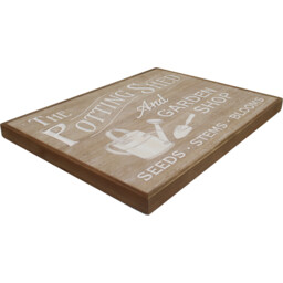 Potting Shed Wood Effect Plaque - Brown - thumbnail 2
