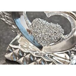 Crushed Diamond Heart And Wings In Hands Ornament - Silver - thumbnail 3