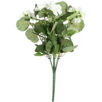 Artificial Geranium Bush - 7 Stems (40cm) - Cream - image 1