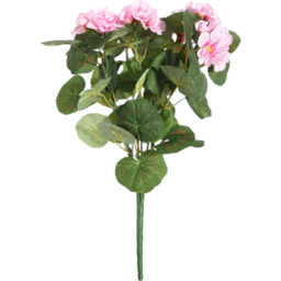 Artificial Geranium Bush - 7 Stems (40cm) - Cream - thumbnail 4