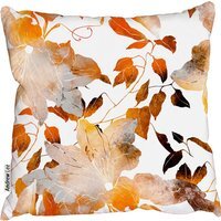 Bright Autumn Leaves Outdoor Cushion - Orange / 60cm