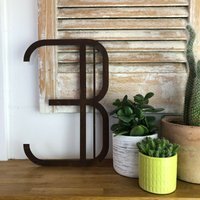 Personalised Metal lettering , Personalised Gift , Rusty Art Deco Number 3 - Rusted