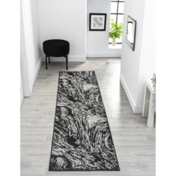 Obsidian Modern Low Pile Area Rug - Whirlpool Design Grey Rug - Grey / 230cm - thumbnail 2