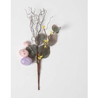 Homescapes Spring Easter Egg and Eucalyptus Pick - Lilac Pink - thumbnail 1