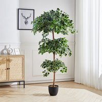 Artificial Zamioculcas Tree in Plastic Pot - Green - image 1