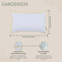 White Rectangular Pillow with Colours Piping Soft Comfy  - Yellow  / 4 - thumbnail 2