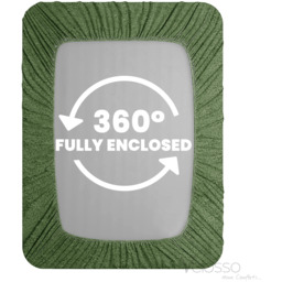 Teddy Olive Soft Cosy Thermal Fleece Fitted Sheet - Olive / Double - thumbnail 4