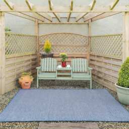 Navy Blue Soft Plastic Value Indoor Outdoor Area Rug - Navy Blue / 230 x 156cm - thumbnail 3