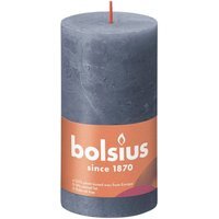 Bolsius Rustic Twilight Blue Shine Pillar Candle (130mm x 68mm) - Twilight