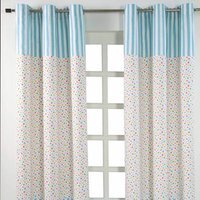 Cotton Stars Ready Made Eyelet Curtain Pair - Multicolour / 182cm / 137cm